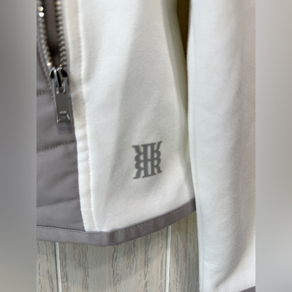 REISS Golf Formby Hybrid Performance Jacket Ecru Grey Size M - Picture 8 of 10